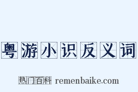 粤游小识反义词是什么意思的图片